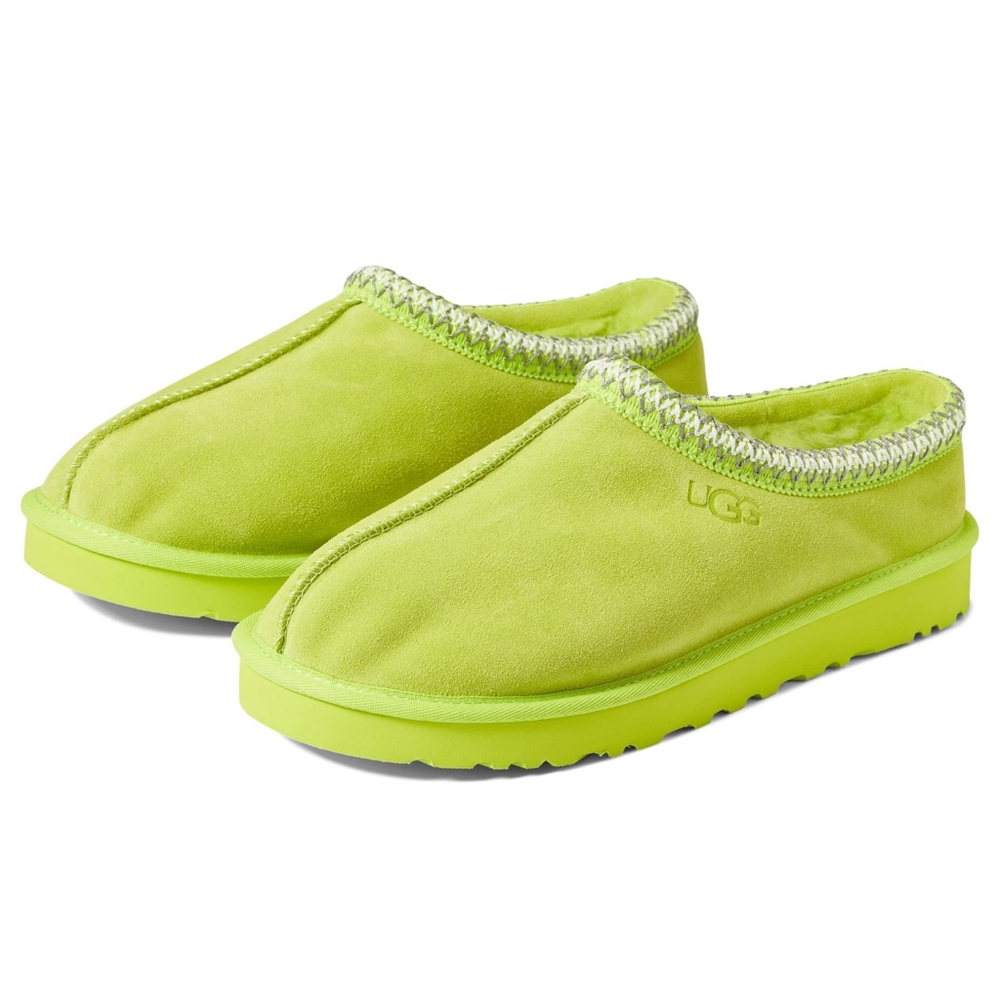 UGG TASMAN SLIPPERS SZ 8 KEY LIME - Picture 1 of 9